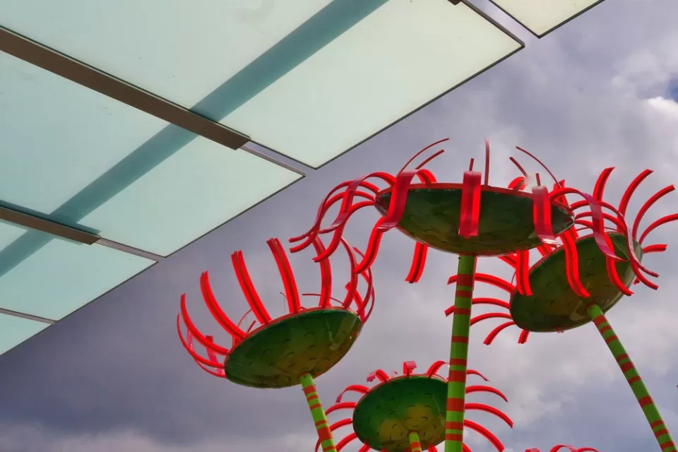 The Sonic Bloom display at Seattle Center